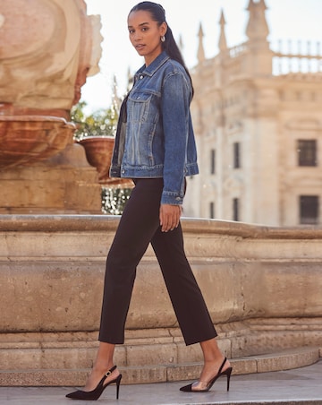 Sosandar Mid Blue Relaxed Fit Denim Jacket