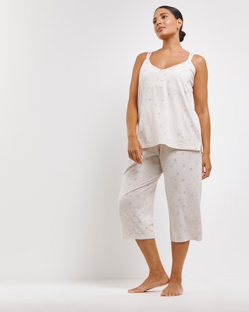 Pretty Lounge Snowflake Fold Top Culotte Pyjama Set