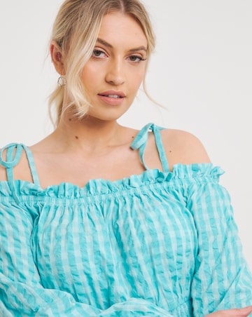 Nobody's Child Freya Gingham Bardot Dress