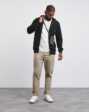 Full Zip Hoodie Long- Black