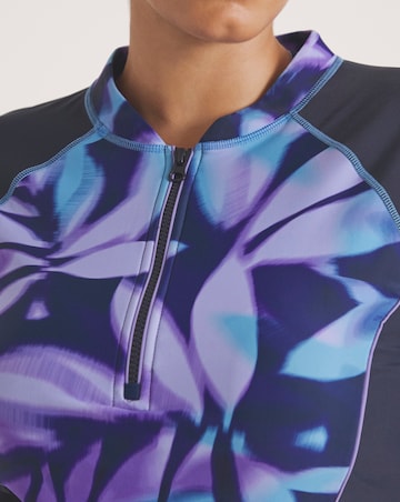 Sports Swim Zip Up Rash Guard