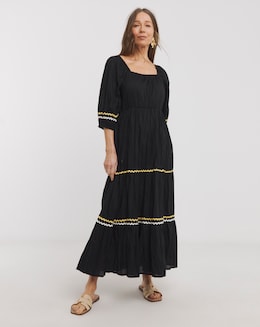 Pure Cotton Tiered Smock Dress