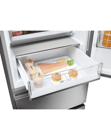 Haier HTW5618ENMG Combi Series 5 180cm Fridge Freezer - Inox