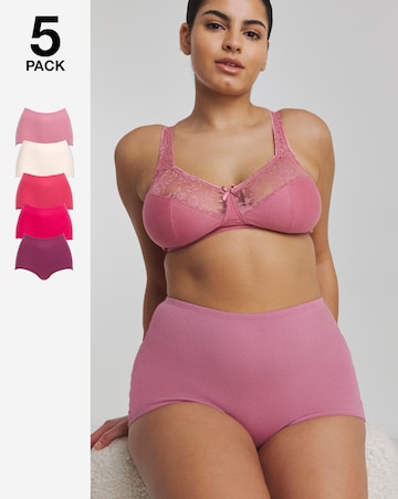 Pretty Secrets (5 Pack) Comfort Short Knickers Red Multi