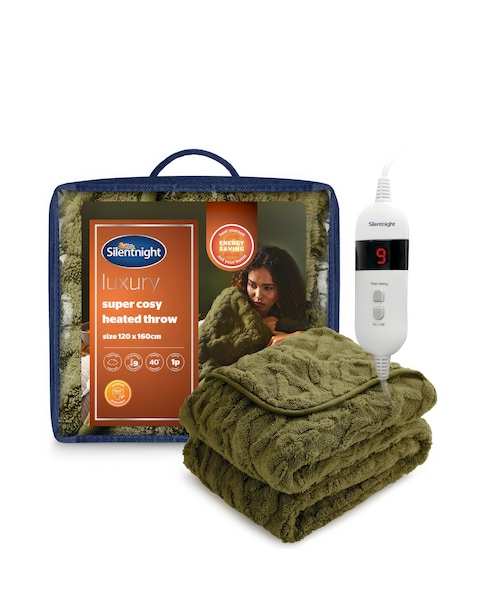 Silentight Luxury Super Cosy Heated Throw - Forest Green
