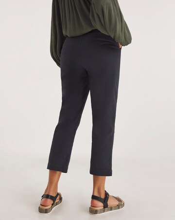 Navy Stretch Chino Cropped Trousers