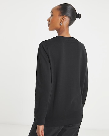 Black Crochet Heart Sweatshirt