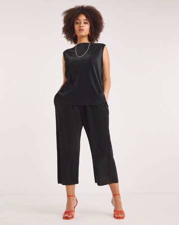 Black Plisse Culotte