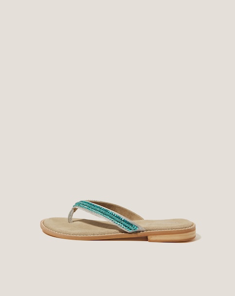 Monsoon Sia Beaded Leather Sandals