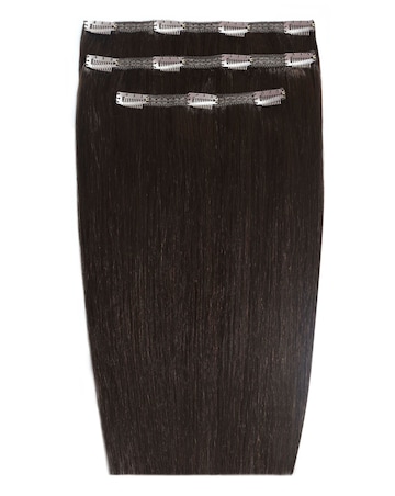 Beauty Works Deluxe Clip in 18inch Hair Extensions - Ebony