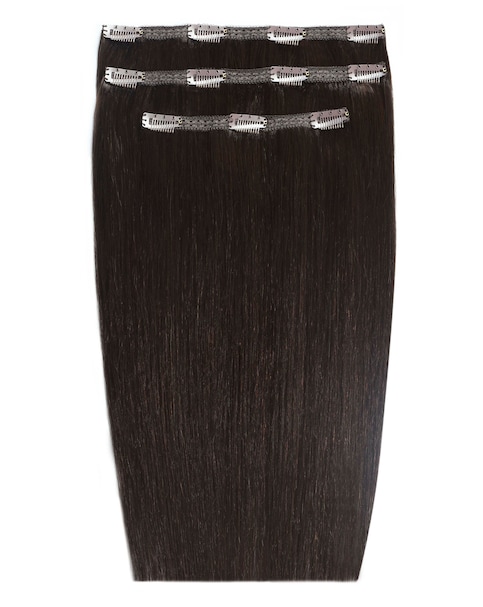Beauty Works Deluxe Clip in 18inch Hair Extensions - Ebony