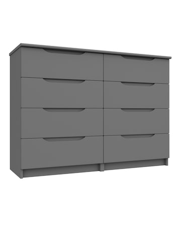 Sorrento High Gloss Assembled 4 plus 4 Drawer Chest