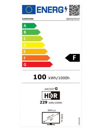 Samsung QE65Q70CATXXU 65in QLED 4K HDR Smart TV