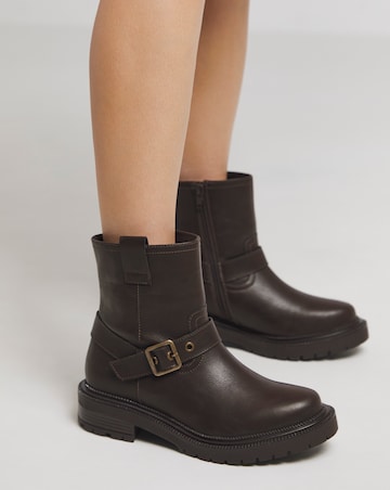 Vada Classic Multi Buckle Biker Boots - Extra Wide Fit (EEE)