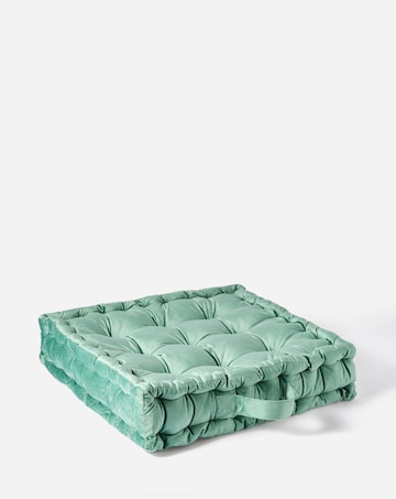 Velvet Padded Booster Seat Cushion - Eucalyptus