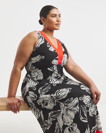 Joanna Hope Sleeveless Border Print Dresses