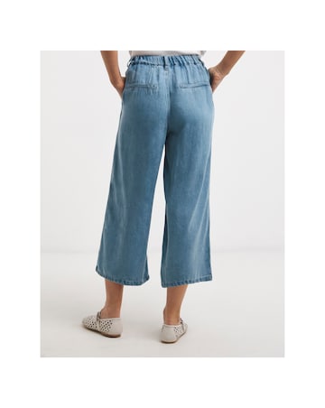 Wide Leg Crop Jeans with Tencel TM Lyocell