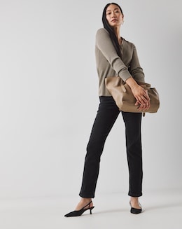 Washed Black Magisculpt Straight Leg Jeans