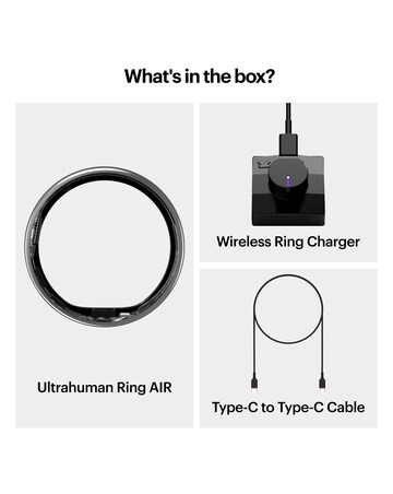 Ultrahuman Ring AIR Bluetooth Smart Ring - Air Silver - Size 6