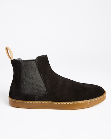 Black Premium Suede Chelsea Boot Standard Fit