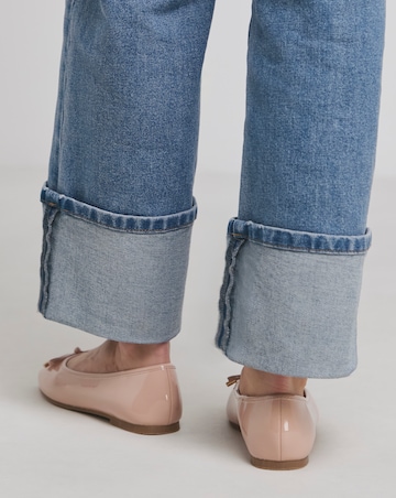 Evar Square Toe Ballerina Shoes - Wide Fit (E)