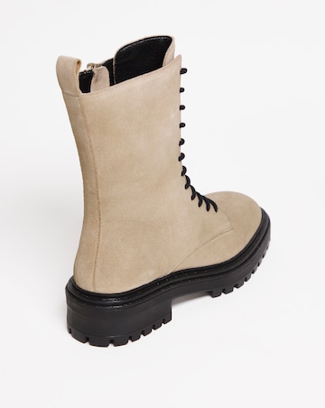 Suede Lace Up Boot - Extra Wide Fit (EEE)
