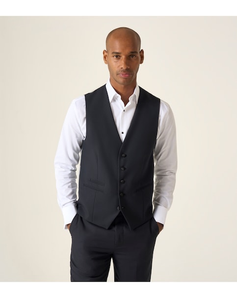 Skopes Newman Suit Waistcoat Black