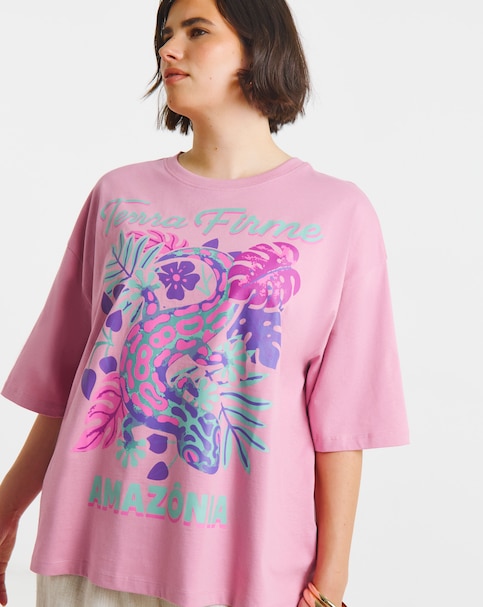 Simply Be Pink Terra Firme Graphic T-Shirt