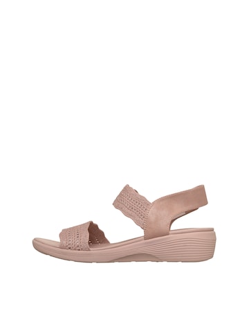 Skechers Arya Glitter Knit Sling Back Blush Sandals - Standard Fit (D)