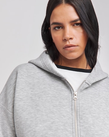 Grey Marl Luxe Modal Zip Through
