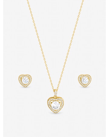 Inicio 14Ct Real Gold Plated Heart Set - Gift Box