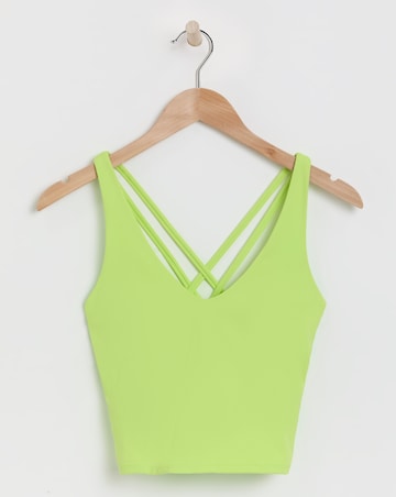 TALA SkinLuxe Built-in Support Strappy Back Cami Top- Lime