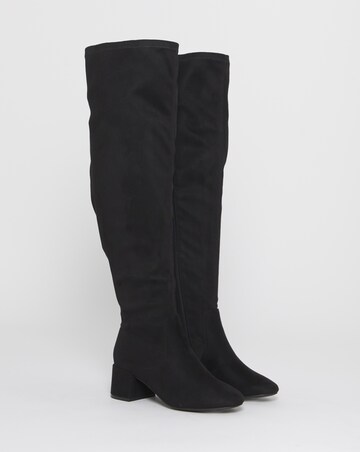 Amina Over The Knee Stretch Boots - Wide Fit (E) & Curvy/Super Curvy Calf