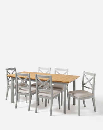 Julipa Ashford Extending Dining Table with 6 Ashford Chairs