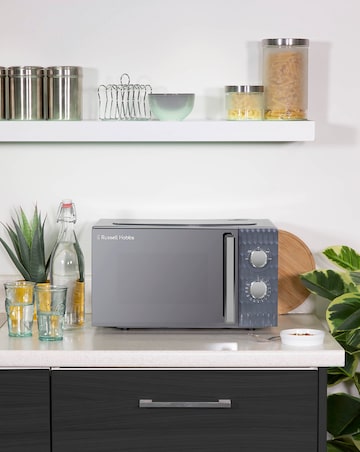 Russell Hobbs RHMM715G 17Litre Textured Honeycomb Manual Microwave- Grey