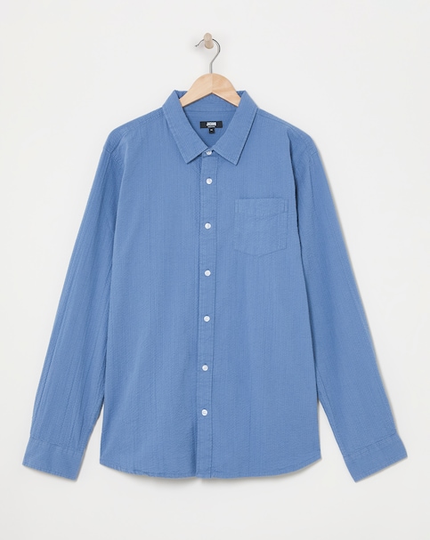 Long Sleeve Textured Shirt