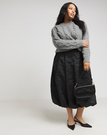 Joanna Hope Textured Bubble Hem Skirt