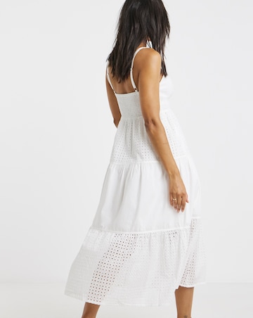 Religion Broderie Anglaise Midi Dress