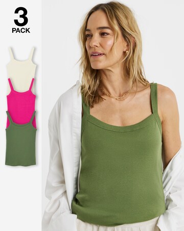 3 Pack Thick Strap Cami