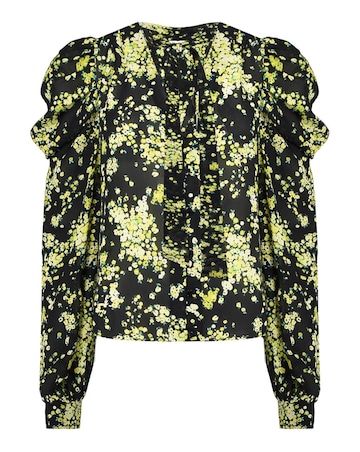 Ro&Zo Floral Tie Neck Blouse