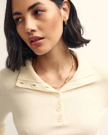 Nobody's Child Button Placket Rib Top