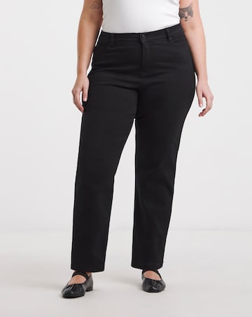 Black 24/7 Stretch Straight Leg Jeans