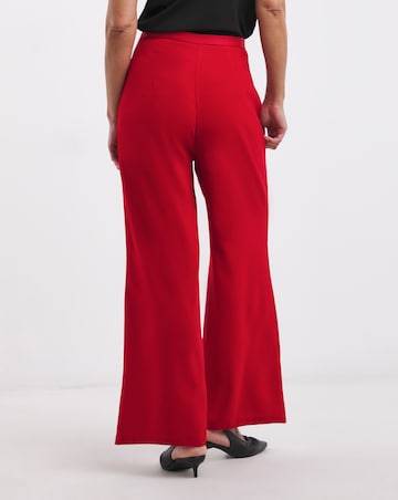 Satin Back Crepe Wide Leg Trouser