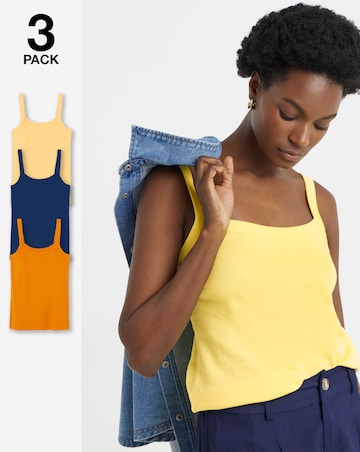 3 Pack Thick Strap Cami