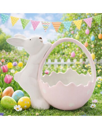 Bunny with Pink Basket