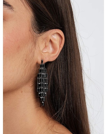 Jon Richard Jet Statement Earrings