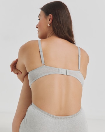 Pretty Secrets (3 Pack) Cotton T-Shirt Wired Bras (B-F) Grey/White/Navy