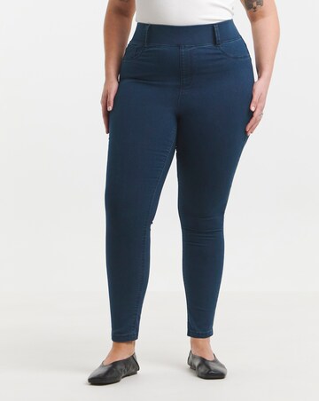 Dark Blue Skinny Pull On Jegging