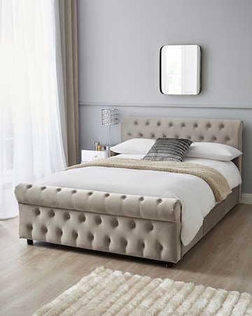 Kingston Velvet Storage Bed Frame