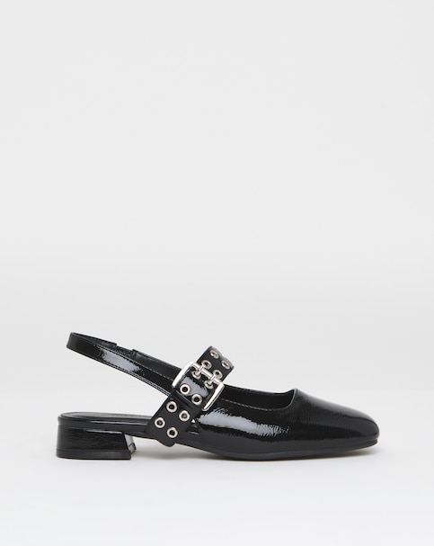 Arden Slingback Eyelet Mary Jane - Wide Fit (E)